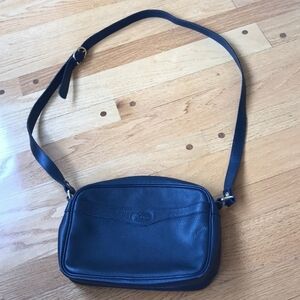 longchamp vintage navy crossbody bag